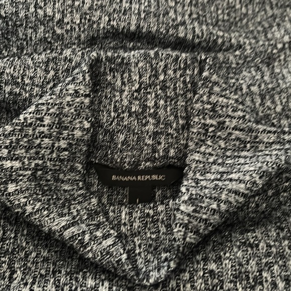 Banana Republic Long Sleeve Marled Gray Knit Sweater Dress Size Large - Picture 5 of 5